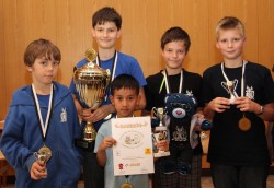 Siegerehrung u12 Treptow Kinder