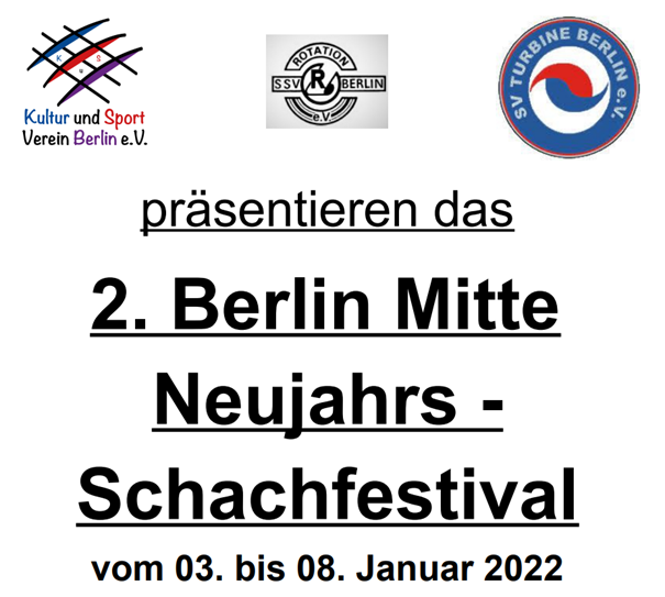 Der Flyer zum Neujahrs-Schachfestival 2022.